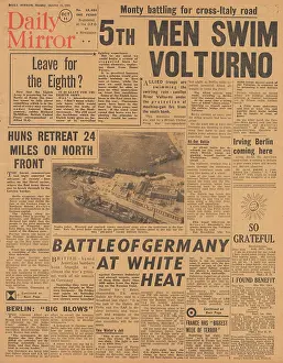 Termoli: Daily Mirror front page Red Army advance on Eastern Front
