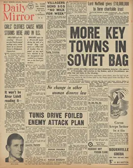 Nuffield: Daily Mirror front page Red Army advance on Eastern Front