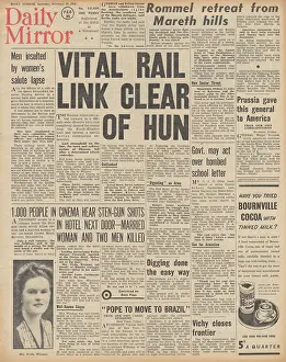 Jacobus: Daily Mirror front page Red Army advance on Eastern Front