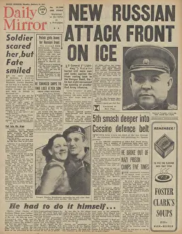 Zhitomir: Daily Mirror front page Red Army advance on Eastern Front
