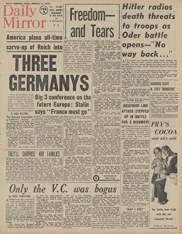 Hodges: Daily Mirror front page Red Army advance on Oder