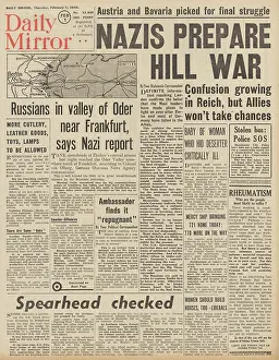 Karkhov: Daily Mirror front page Red Army advance on Oder