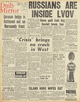 Litovsk: Daily Mirror front page Red Army enter Lvov