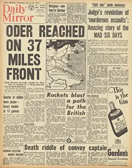 Posen: Daily Mirror front page Red Army reach River Oder
