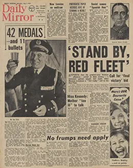 Standby: Daily Mirror front page Russian Navy on standby