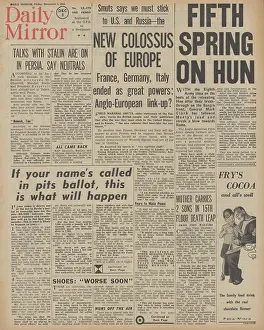 Smuts: Daily Mirror front page Tehran Conference