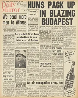Spitfires: Daily Mirror front page unrest in Greece