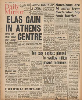 Ongar: Daily Mirror front page unrest in Greece