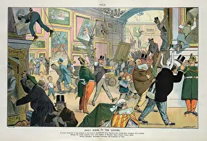 Intending: Daily scene in the Louvre