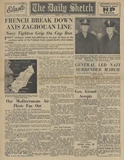 Longstop: The Daily Sketch - Axis forces surrender in North Africa