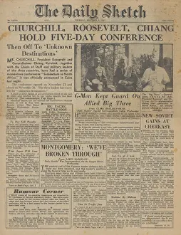 Ortona: The Daily Sketch front page Cairo Conference