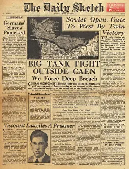 Zhlobin: The Daily Sketch front page Operation Epsom in Normandy