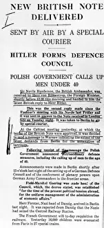 Prelude: Daily Telegraph from 31.08.1939