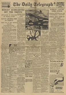 Kremenchuk: The Daily Telegraph - Midget submarines attack Tirpitz