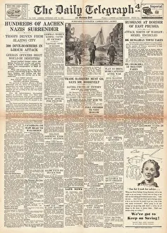 Rokossovsky: The Daily Telegraph front page Battle of Aachen