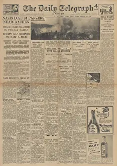 Rokossovsky: The Daily Telegraph front page Battle for Aachen