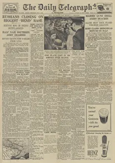 Narva: The Daily Telegraph front page Battle for Anzio