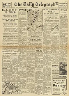 Modena: The Daily Telegraph front page Battle for Berlin