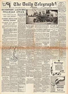 Spitfires: The Daily Telegraph front page Battle of the Bulge