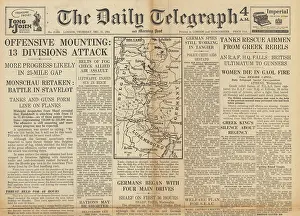 Papandreou: The Daily Telegraph front page Battle of the Bulge