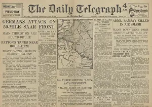 Papandreou: The Daily Telegraph front page Battle of the Bulge