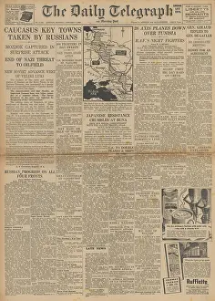 Kalmykia: The Daily Telegraph front page Battle for the Caucasus