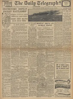 Convoys: The Daily Telegraph front page Battle for the Caucasus