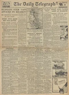 Wrens: The Daily Telegraph front page Battle for Kharkov