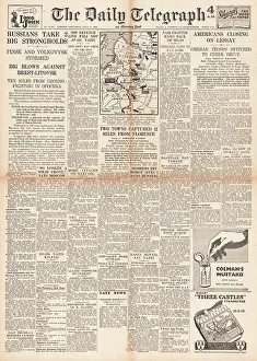 Vilna: The Daily Telegraph front page Battle for Lessay