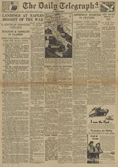 Avalanche: The Daily Telegraph front page Battle for Naples