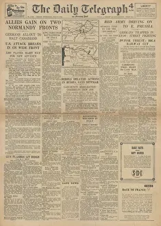 Dvinsk: The Daily Telegraph front page Battle for Normandy