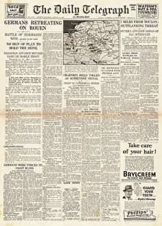 Falaise: The Daily Telegraph front page Battle for Normandy