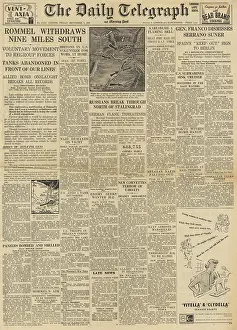Serrano: The Daily Telegraph front page Battle of Stalingrad