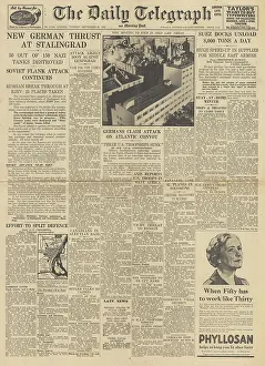 Solomons: The Daily Telegraph front page Battle of Stalingrad