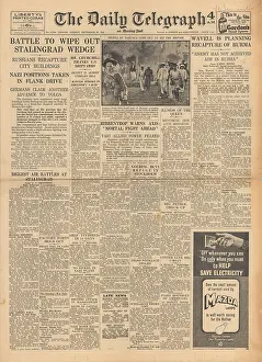 Wavell: The Daily Telegraph front page Battle of Stalingrad