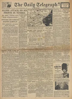 Clough: The Daily Telegraph front page Battle for Tunisia