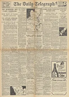 Salient: The Daily Telegraph front page Bombing of Caen