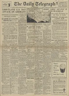 Carreceto: The Daily Telegraph front page Bombing of Leipzig