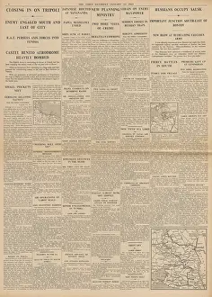 Rabaul: The Daily Telegraph front page Eighth Army capture Tripoli