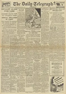 Laski: The Daily Telegraph front page General Election