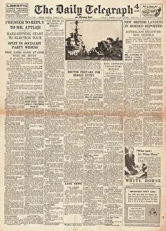 Laski: The Daily Telegraph front page General Election