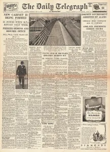 Attlee: The Daily Telegraph front page General Election announced