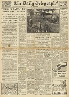 Viterbo: The Daily Telegraph front page Glider troops in Normandy