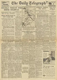 Remagen: The Daily Telegraph front page New RAF bombs