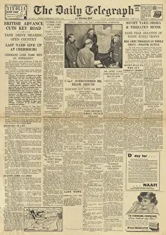 Villers: The Daily Telegraph front page Operation Epsom in Normandy