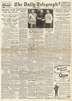 Nagoya: The Daily Telegraph front page Potsdam Conference