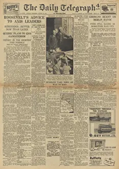 Quadrant: The Daily Telegraph front page RAF bomb Berlin