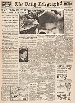 Chastise: The Daily Telegraph front page RAF Dambuster raids