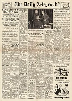 Halsey: The Daily Telegraph front page Railway strike