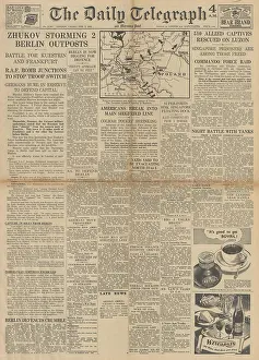 Hodges: The Daily Telegraph front page Red Army advance on Oder